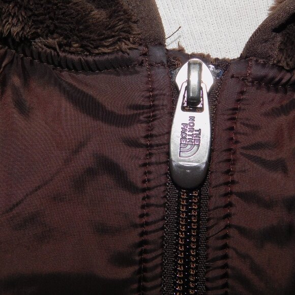 The North Face Womens L Chocolate Brown OSO Full Zip Hooded Fleece Hoodie Jacket - Picture 5 of 13